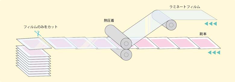 ラミネート加工　行程図